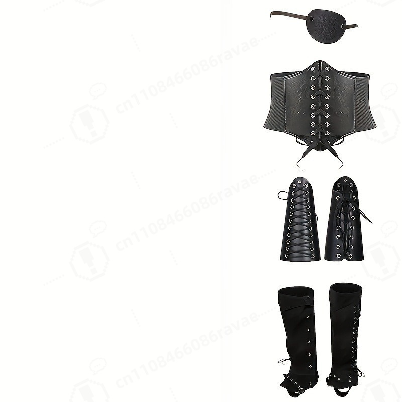 Cosplay Props - Medieval Viking Faux Leather Bracers Punk