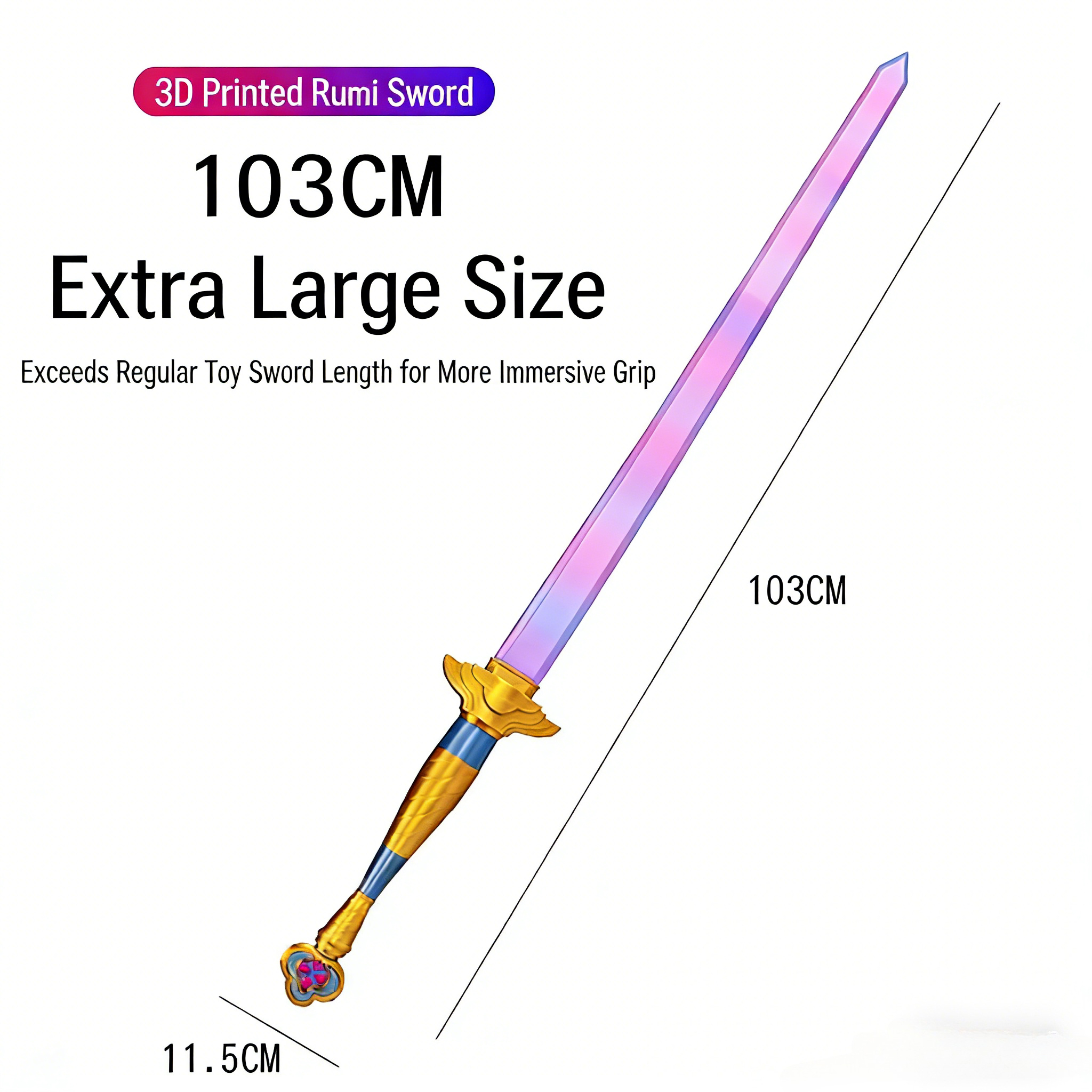 Purple Rumi Demon Hunter Sword - Cosplay Prop Dagger avaliação e preço