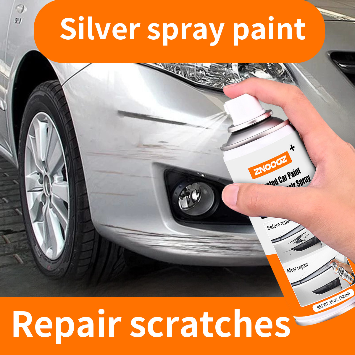 Silver Car Scratch Repair Spra - Metallic Spray Paint avaliação e preço