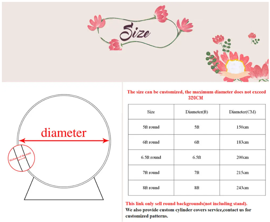 Cinderella Round Backdrop Baby - Briar Cosplay Prop avaliação e preço