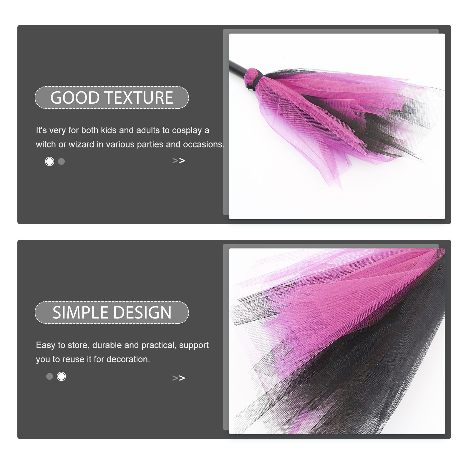 Witch Broom Halloween Decorati - Easy Cosplay Prop avaliação e preço