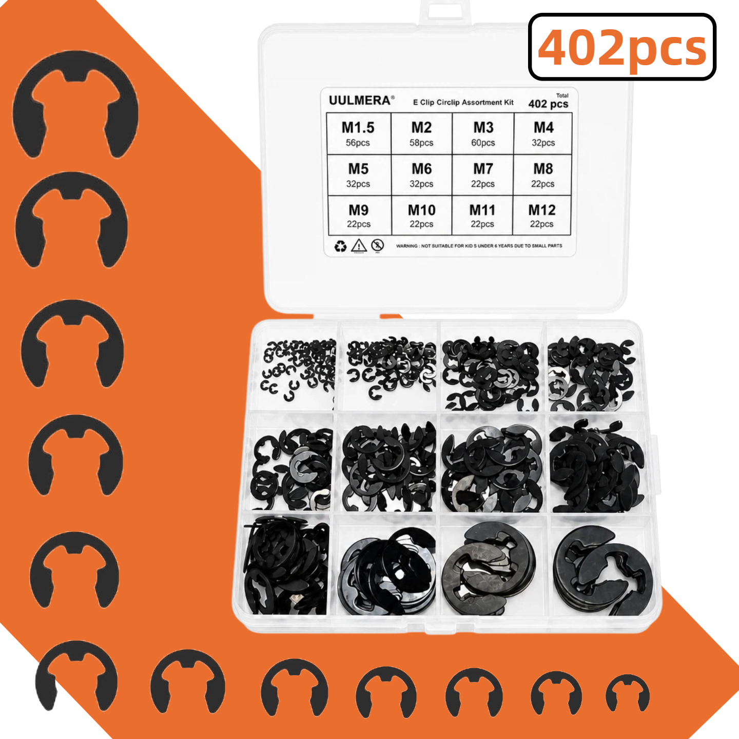 E-Clip Snap Ring Set 269/209/4 - Snap Fastener Set avaliação e preço