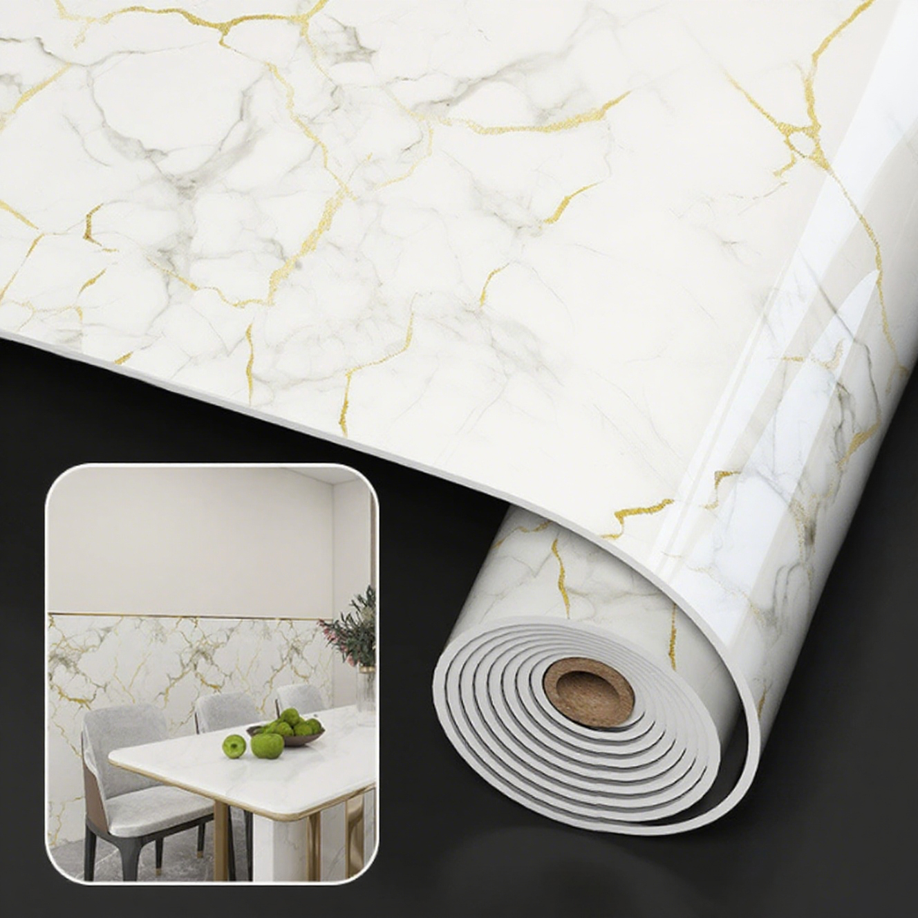 1 Roll Marble Thick Foam Imita - Craft Foam Roll avaliação e preço