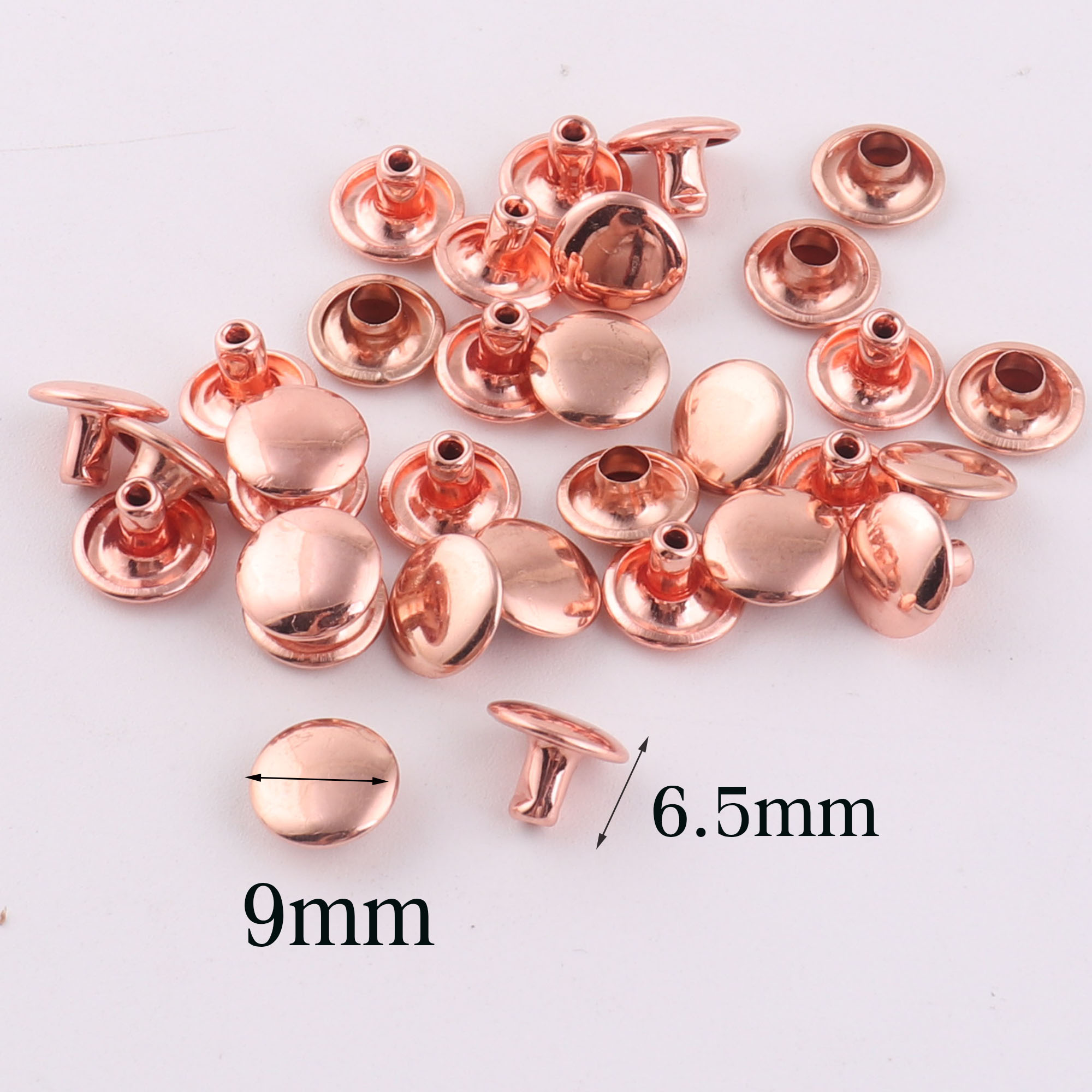 100 Sets Double Cap Rivets,Ros - Snap Fastener Set avaliação e preço