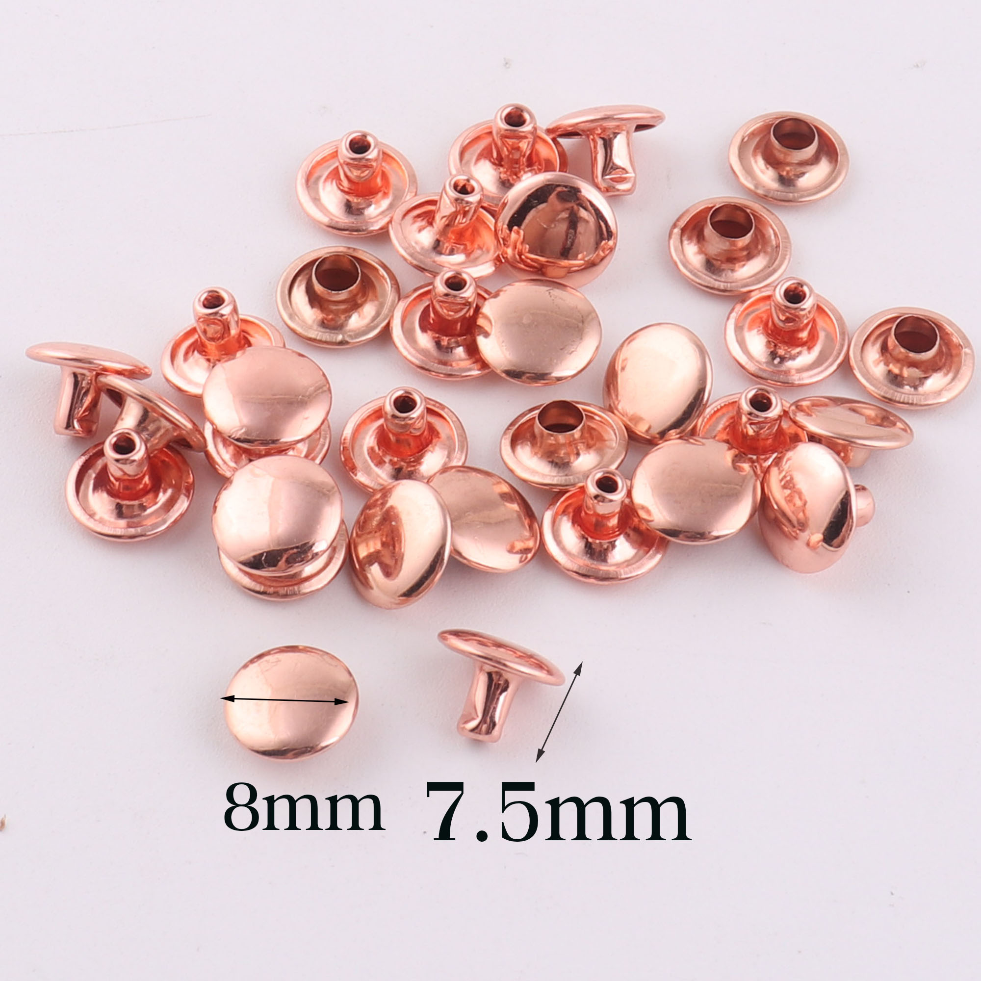 100 Sets Double Cap Rivets,Ros - Snap Fastener Set avaliação e preço