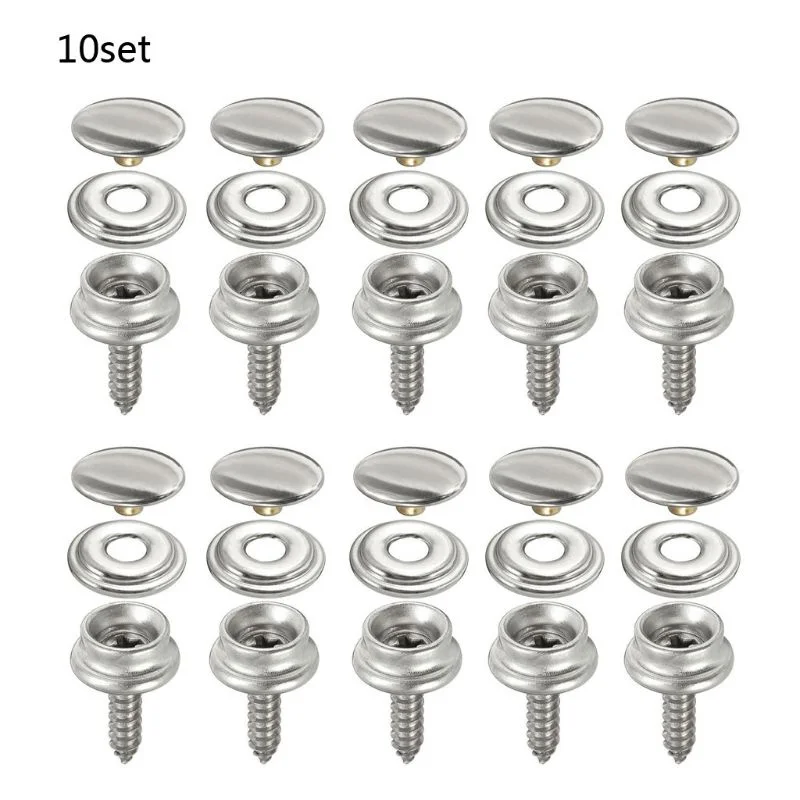 10 Sets Stainless Steel Tappin - Snap Fastener Set avaliação e preço