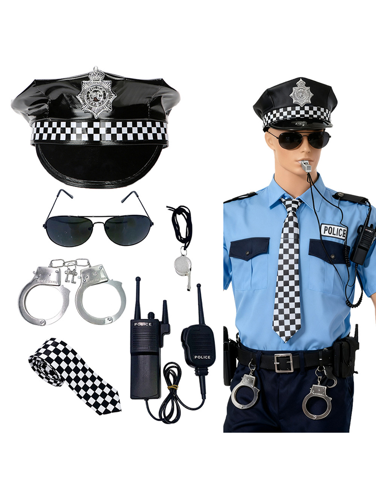 5pcs Police Tie Handcuffs Walk - Cosplay Props avaliação e preço