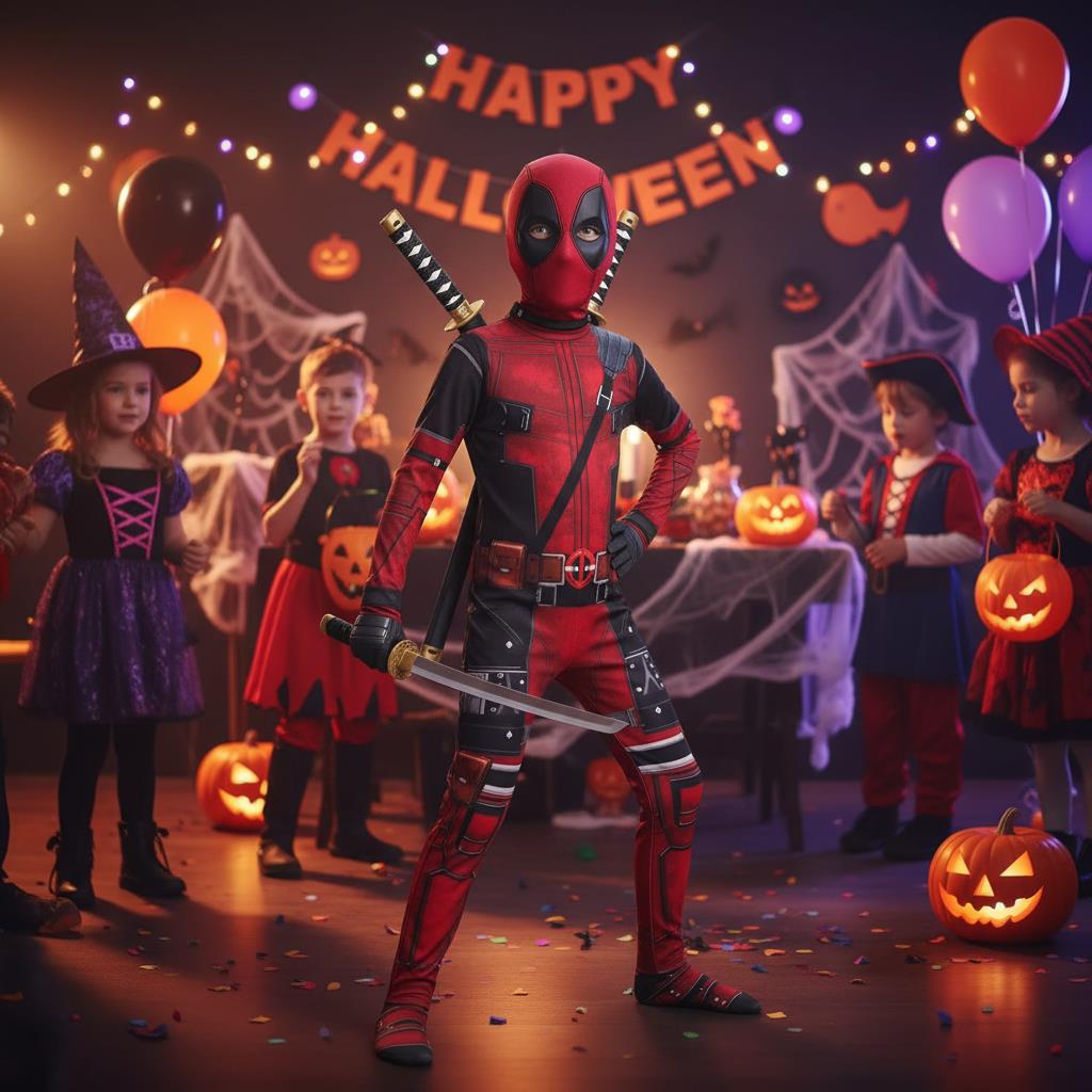 3-12Y Kids Deadpool Costume wi - Cosplay Prop Dagger avaliação e preço