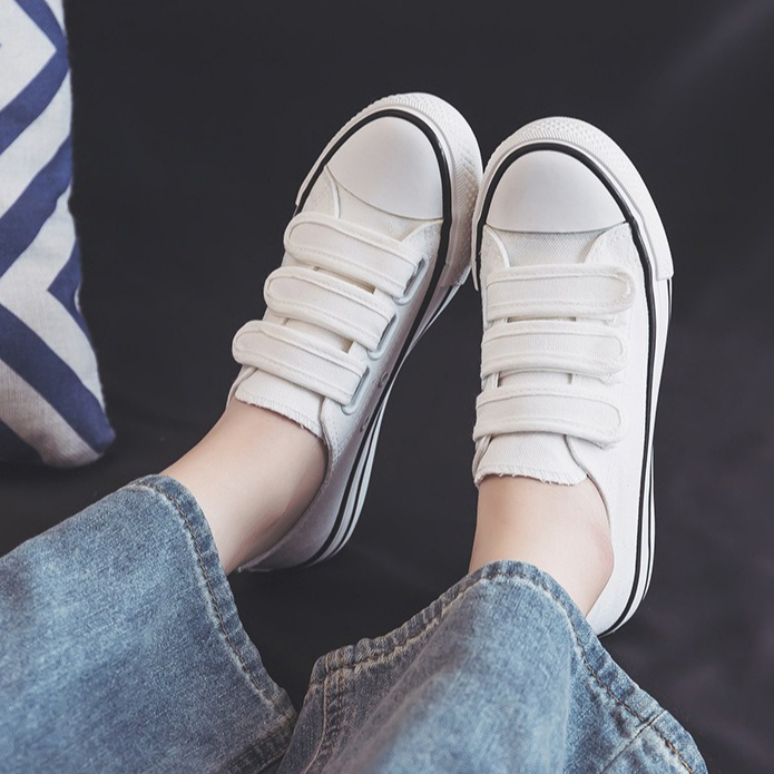New style Velcro low-top white - Velcro Hook Loop avaliação e preço