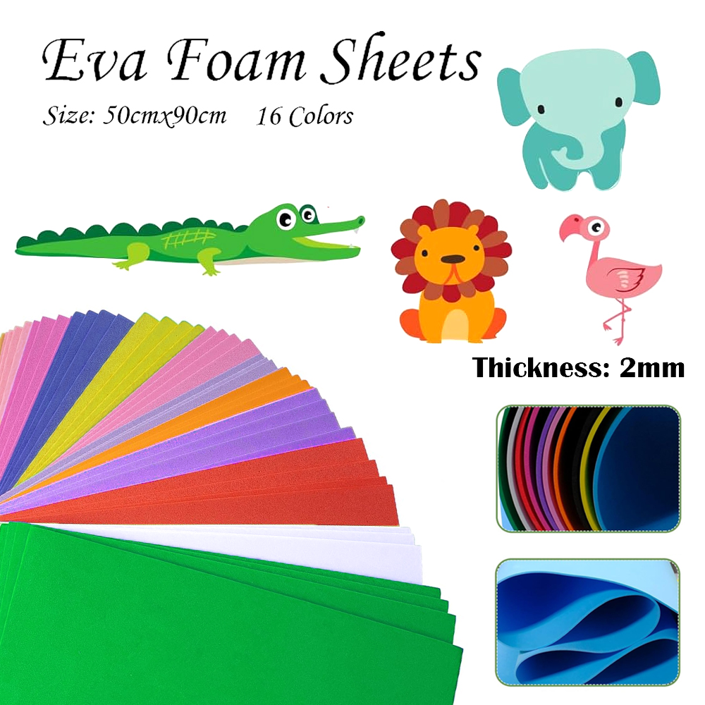 16 Colors Colorful EVA Foam Sh - Craft Foam Roll avaliação e preço