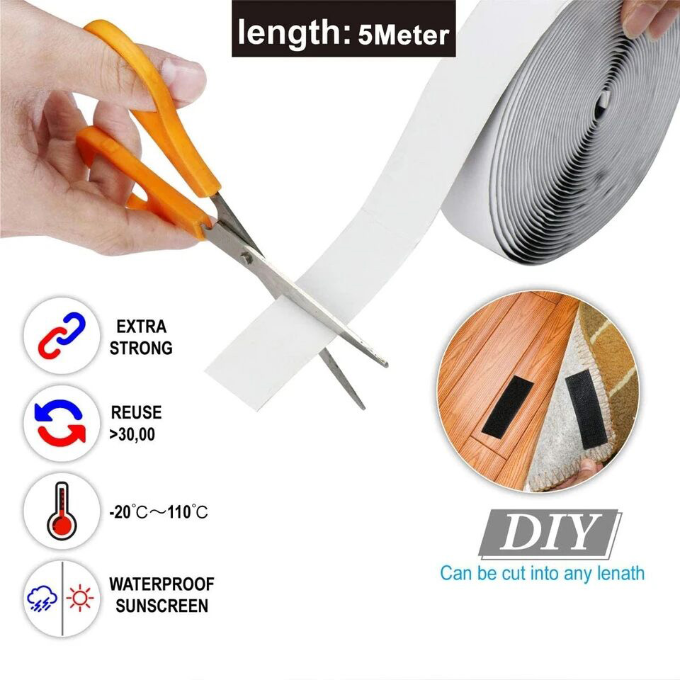 2/3cm Width 3/5/25M Strong Sel - Velcro Hook Loop avaliação e preço