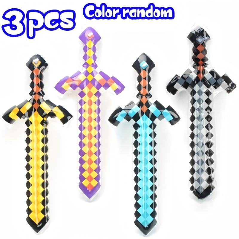 3Pcs Pixel Style Inflatable Sw - Cosplay Prop Dagger avaliação e preço