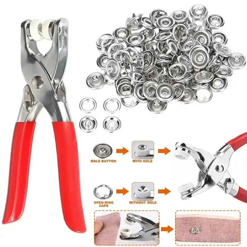 50 Sets 9.5mm Hollow Five-Claw - Snap Fastener Set avaliação e preço