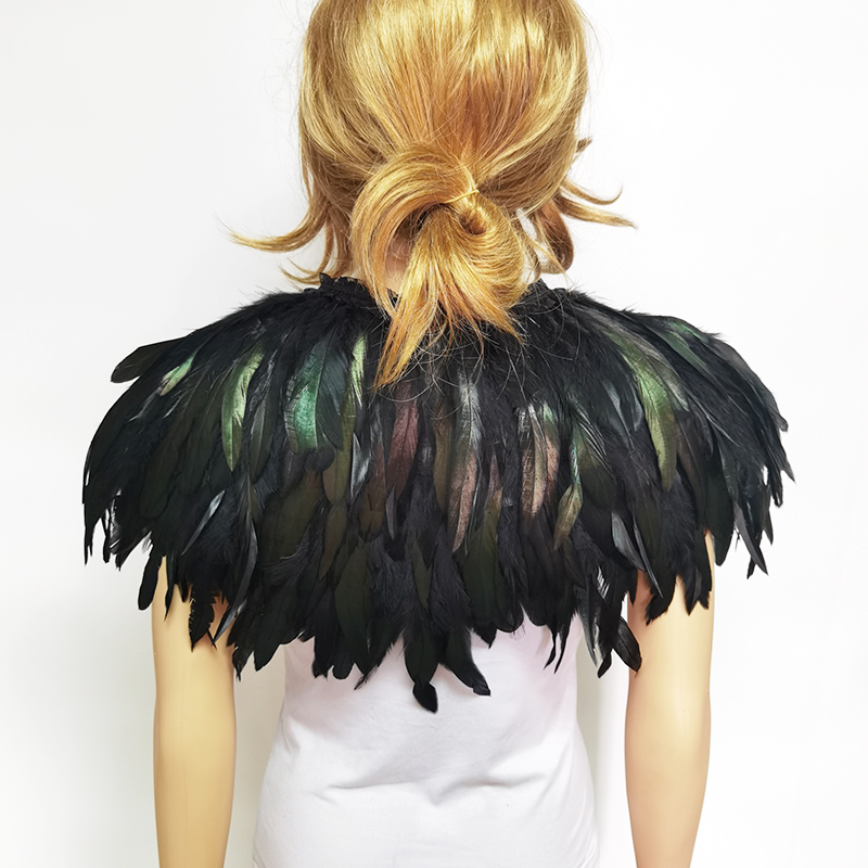 3 Layer Gothic Feather Shawl I - Cosplay Floating Prop avaliação e preço