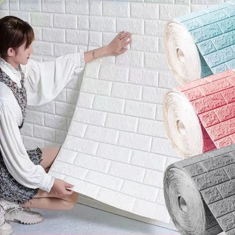 1/2/5/10m 3D Wallpaper Sticker - Craft Foam Roll avaliação e preço